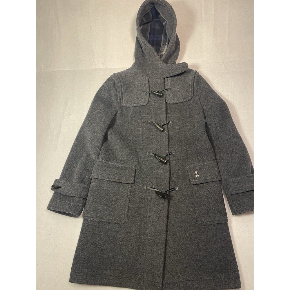 Tennie Weenie Bear Traditional Wool Duffle Coat Embroidered Bear Hooded